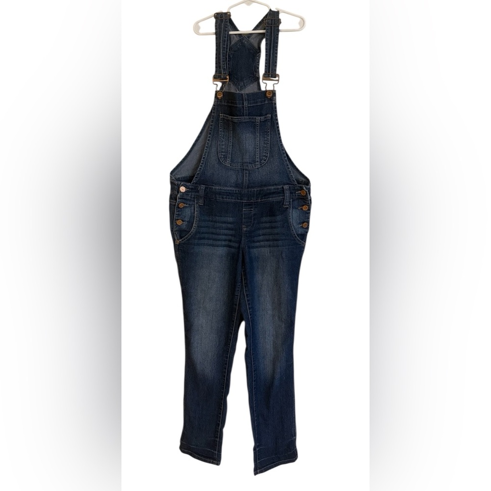 LEI Women's Blue Denim Overalls
